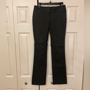 Low Rise Boot Cut Grey Pinstripe Trousers